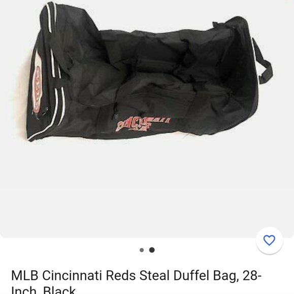 Official Cincinnati Reds Steal Baseball 28" Expandable Duffel Bag - Picture 11 of 12